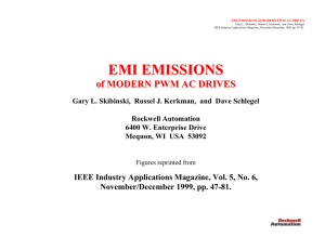 EMI Emissions of Modern PWM AC Drives