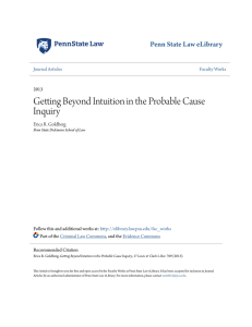 Getting Beyond Intuition in the Probable Cause Inquiry