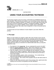 Skills for Accounting Textbook Reading