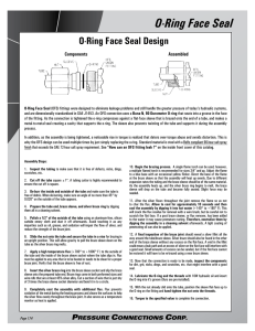 O-Ring Face Seal - Pressure Connections Corp