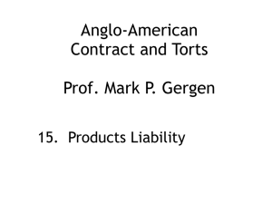 15. Products Liability (Session 6)
