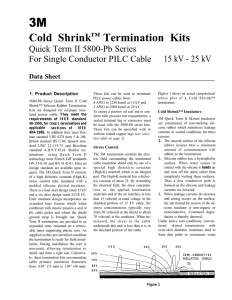 Cold Shrink Termination Kits