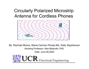 Circularly Polarized Microstrip Antenna for Cordless Phones