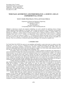 web page aesthetics and performance: a survey and an