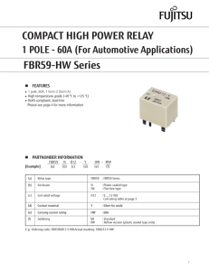 COMPACT HIGH POWER RELAY FBR59-HW Series
