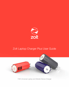 Zolt Laptop Charger Plus User Guide