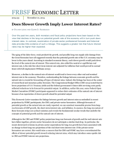 Does Slower Growth Imply Lower Interest Rates?