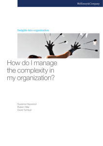 How do I manage the complexity in my organization?
