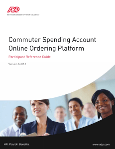 Commuter S Online Ordering Platfor ommuter Spending Account