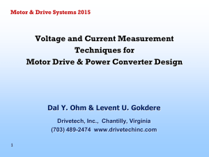 Voltage and Current Measurement Techniques for Motor Drives and