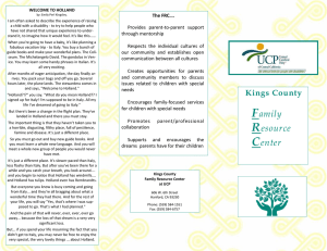 Family Resource Center – English Brochure