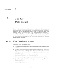 The Set Data Model