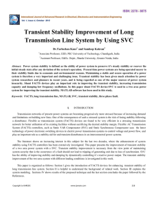 Transient Stability Improvement of Long Transmission