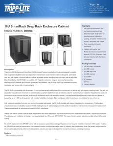 18U SmartRack Deep Rack Enclosure Cabinet