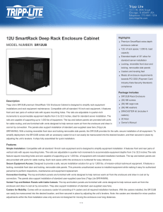 12U SmartRack Deep Rack Enclosure Cabinet