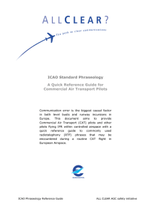 ICAO Standard Phraseology A Quick Reference Guide