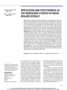 APPLICATION AND EFFECTIVENESS OF THE BENESLIDER: A