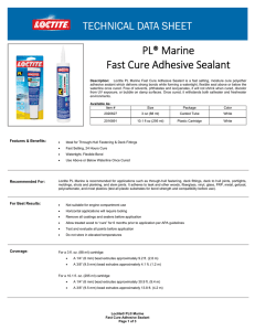 PL® Marine Fast Cure Adhesive Sealant