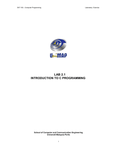 lab 2.1 introduction to c programming