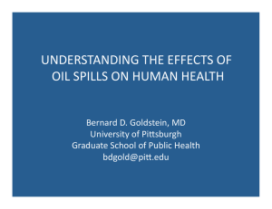understanding the effects of oil spills on human health