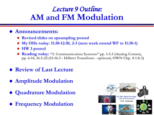 AM and FM Modulation