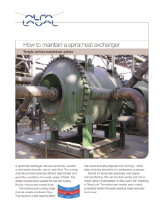 How to maintain a spiral heat exchanger