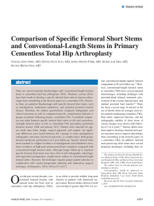 Comparison of Specific Femoral Short Stems and Conventional