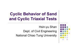 Cyclic Behavior of Sand and Cyclic Triaxial Tests