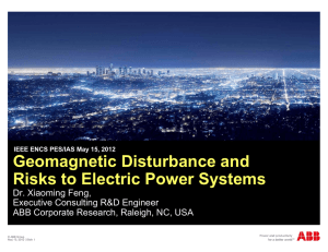 Geomagnetic Disturbance and Risks to Electric Power Systems, 15
