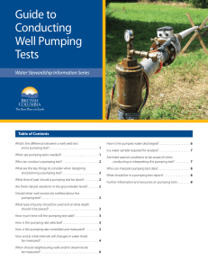 Guide to Conducting Well Pumping Testing