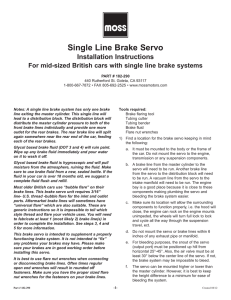 Single Line Brake Servo