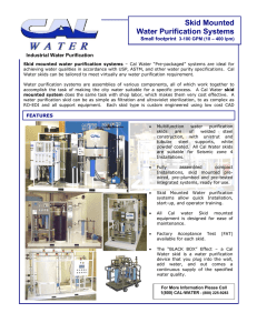 Skid mounted water purification systems