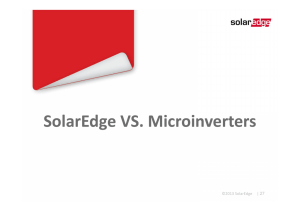 SolarEdge VS. Microinverters