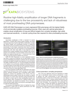 Routine high-fidelity amplification of longer DNA fragments is