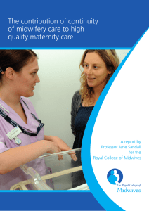 The contribution of continuity of midwifery care to high quality