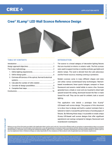 Cree XLamp LED Wall Sconce Reference Design
