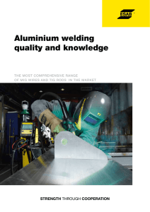Aluminium welding quality and knowledge