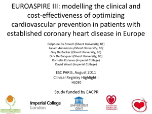 EuroAspire III: modelling the clinical and cost