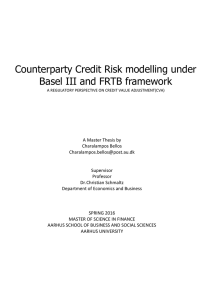 Counterparty Credit Risk modelling under Basel III and FRTB