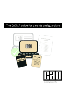 The CAO: A guide for parents and guardians