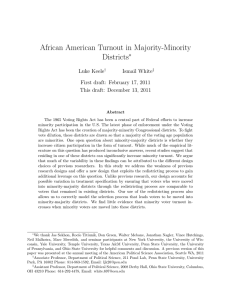 African American Turnout in Majority-Minority