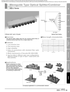 Waveguide Type Optical Splitter/Combiner