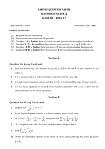 sample question paper mathematics (041) class xii – 2016-17