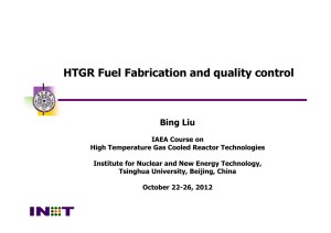 HTGR Fuel Fabrication and quality control