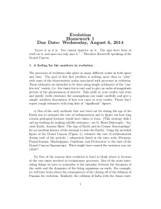 Evolution Homework 1 Due Date: Wednesday, August 6, 2014