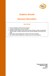 Sulphur dioxide General Information