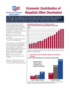 Economic Contribution of Hospitals Often Overlooked