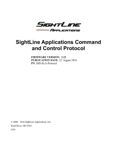 SightLine Applications Command and Control Protocol