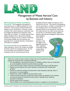 Aerosol Cans - the Oklahoma Department of Environmental Quality
