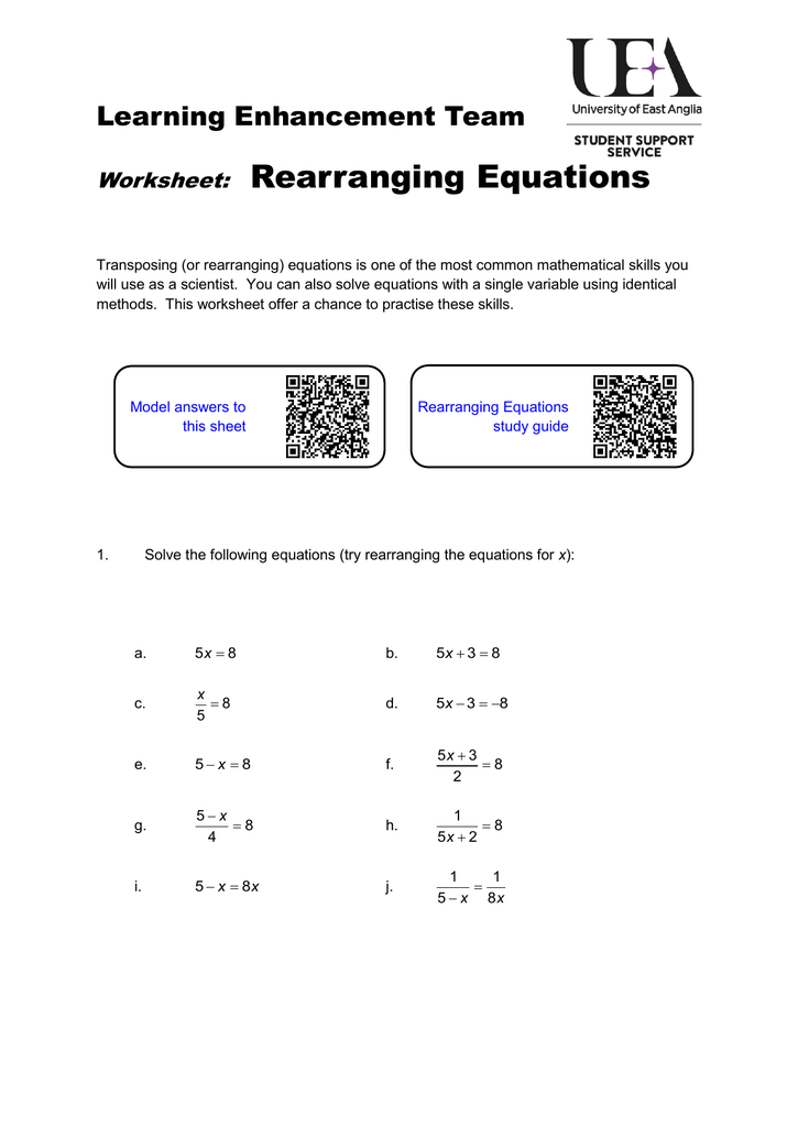 Rearranging Equations Worksheet Physics Answers - Tessshebaylo